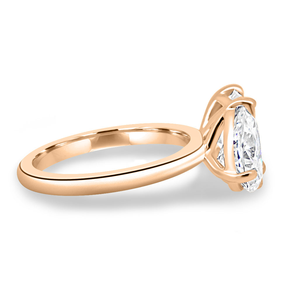 Dual Stone Toi et Moi Ring in Pear and Radiant Cuts Lab Grown Diamond