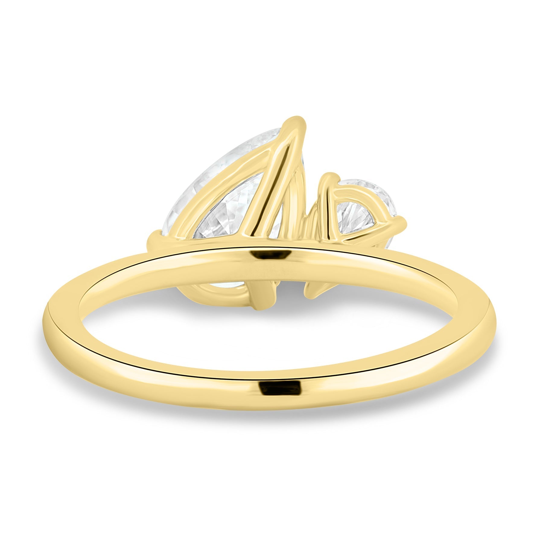 Double Pear Shape Lab Grown Diamond Toi et Moi Ring